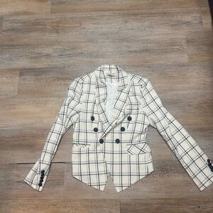 Elegant Checkered Women's Blazer